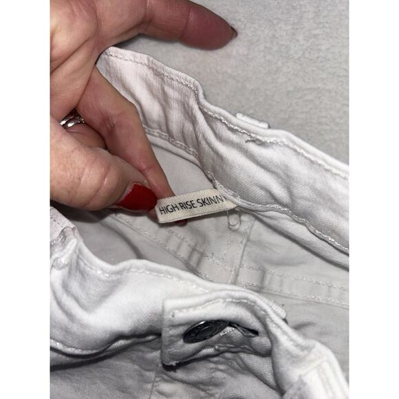 Rag & Bone High Rise Ankle Skinny Jeans White size 31 women's - Picture 6 of 9